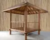 Product image 1 of the product “Gazebo 420x414x410cm Model1, only in Bankirai, with a fence on three sides. ”